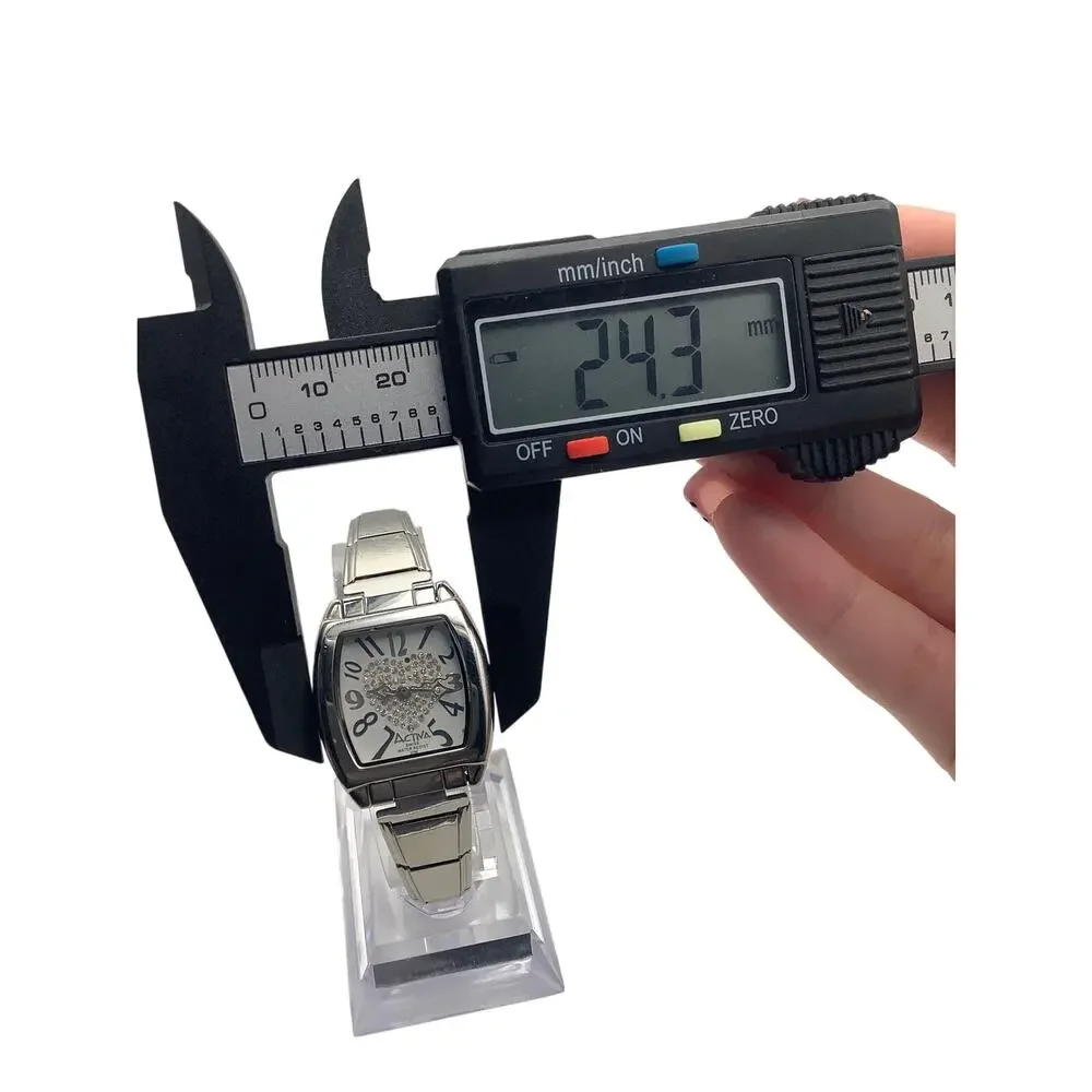 Activa Bulova Womens Swiss Quartz Tonneau Steel Watch